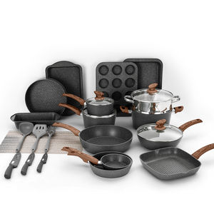 Ultimate 30 Pieces Granite-Coating Nonstick Induction Cookware Set for Easy Dinner Ideas