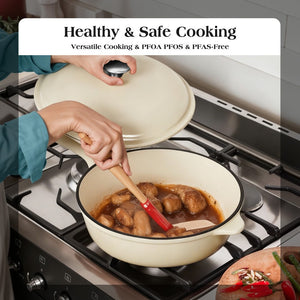 7-Piece Non-Toxic Enameled Cast Iron Cookware Set
