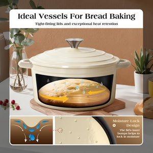 7-Piece Non-Toxic Enameled Cast Iron Cookware Set