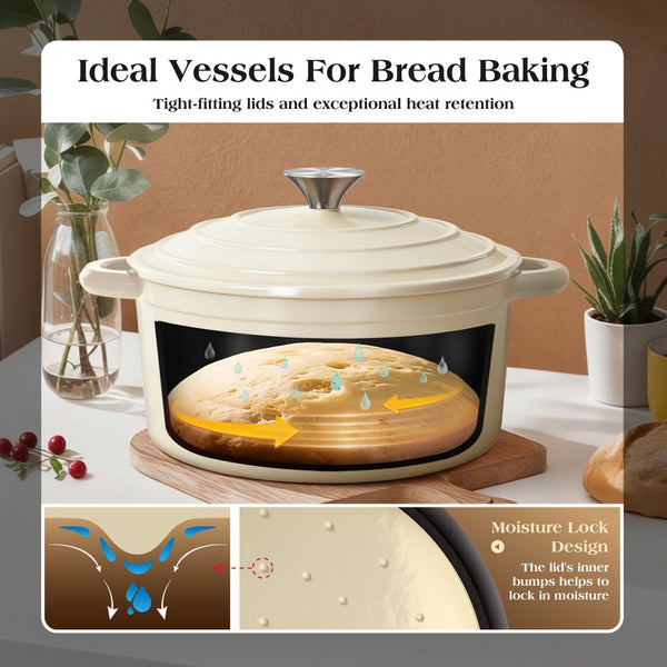 7-Piece Non-Toxic Enameled Cast Iron Cookware Set