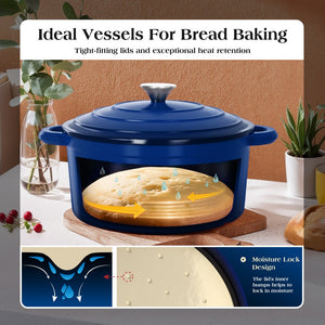 7-Piece Non-Toxic Enameled Cast Iron Cookware Set