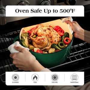 7-Piece Non-Toxic Enameled Cast Iron Cookware Set