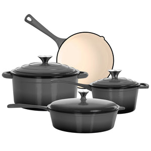 7-Piece Non-Toxic Enameled Cast Iron Cookware Set