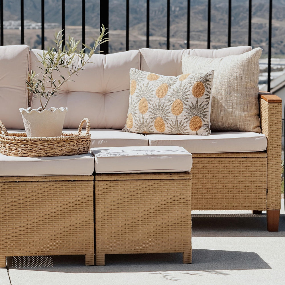 Laguna 8-Seat Patio Modular Sofa Set with Lift Top Table