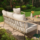 5-Seater Windsor Wood-Like Metal Sofa Set