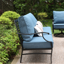 9-Seater Patio Metal Diamond Sofa Set with Ottomans