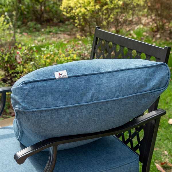 9-Seater Patio Metal Diamond Sofa Set with Ottomans
