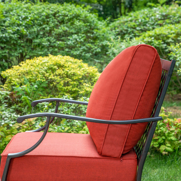 5-Seater Patio Metal Diamond Sofa Set with Coffee Table