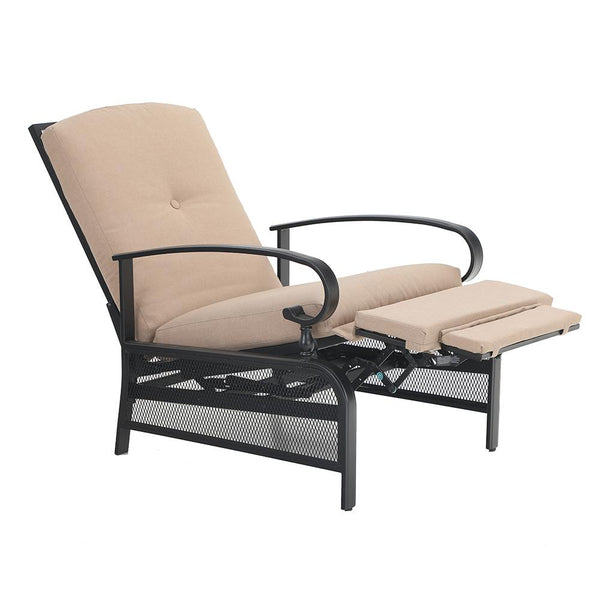 Patio Lounge Chair Adjustable Metal Relaxing Recliner