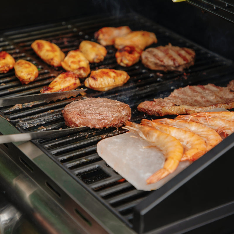 Patio Outdoor Propane Gas Grill BBQ with 4 x 8000 BTU Grilling Burners and 10,000 Side Burner-Captiva Designs