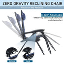 PHI VILLA Set of 2 Padded Zero Gravity Lounge Chair Folding Patio Recliner
