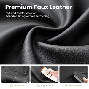 Ergonomic PU Leather Office Chair with Soft Upholstered Armrest