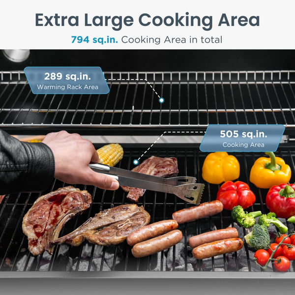 Outdoor Charcoal Grill Double-door with Liftable Charcoal Trays-Captiva Designs