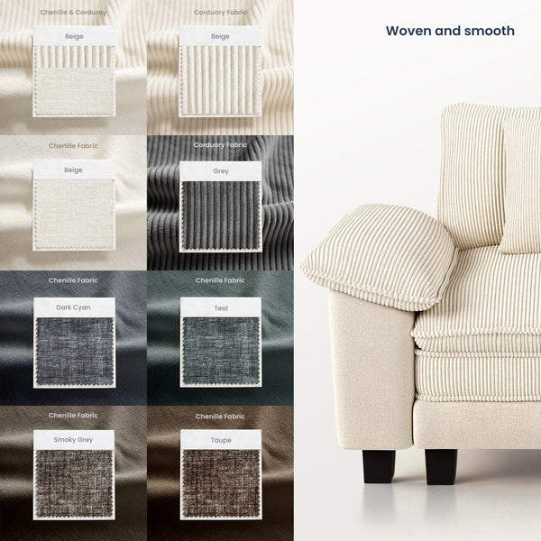 Briar Cloud-like Living Room Sofa Couch Modular Sectional Large Set Dual Fabric