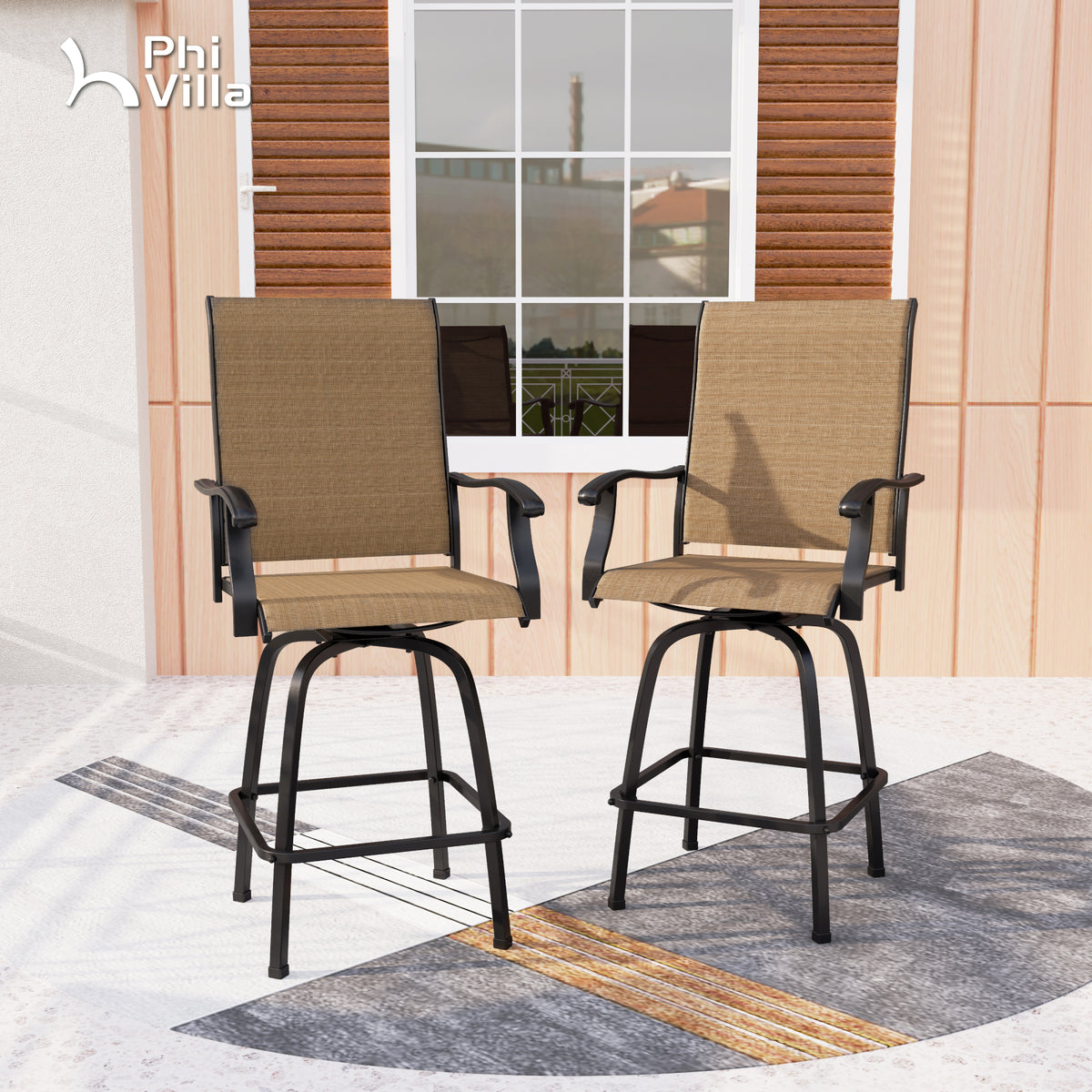 Outdoor Bar Stools - Weather-Resistant Patio Seating | Phi Villa