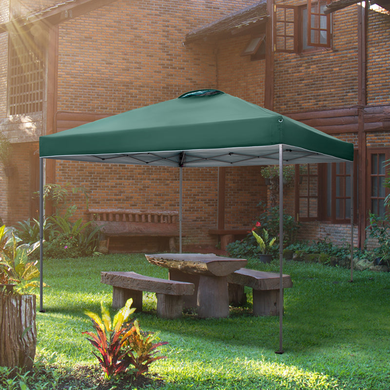 PHI-VILLA-10x10Ft-Pop-Up-Canopy-Tent-with-Wheeled-Bag-Straight-Legs-100 Sq. Ft-GR