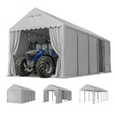 13x32ft PE Carport and Storage Shed