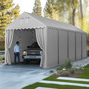 13x32ft PE Carport and Storage Shed