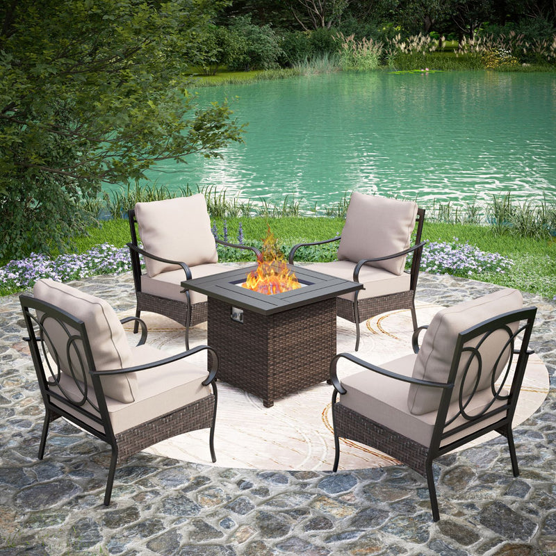 PHI-VILLA-4-Seat-Outdoor-Steel-and-Rattan-Conversation-Sofa-Set-with-Wicker-and-Steel-Square-Fire-Pit-Table-F
