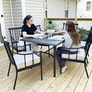 7-Piece Patio Dining Set with Rectangle Table & 6 Fashionable Dining Chairs