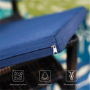 PHI VILLA 7 piece/ 9 piece Outdoor Dining Set With Rattan Cushioned Chairs & Extendable Steel Table