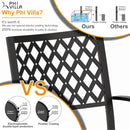 PHI VILLA 18-Piece Set with 6-Seat Dining Set and 7-Seat Steel Conversation Sofa Set and 3-Piece Padded Conversation Set