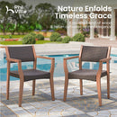 Phi Villa Bucolic Luxurious Wooden  Rattan Chairs