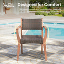Phi Villa Bucolic Luxurious Wooden  Rattan Chairs