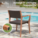 Phi Villa Bucolic Luxurious Wooden  Rattan Chairs