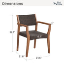 Phi Villa Bucolic Luxurious Wooden  Rattan Chairs