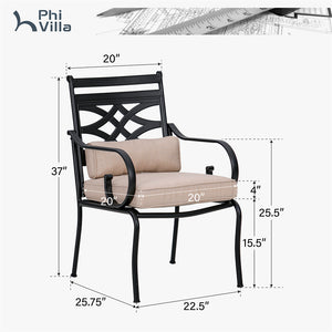 Vine 7 Piece Patio Dining Set with Acacia Wood Table