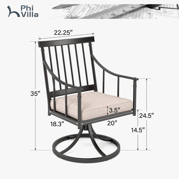 Linea 9-Pcs Patio Dining Set with Enlarged Square Table