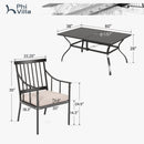 7-Piece Patio Dining Set with Rectangle Table & 6 Fashionable Dining Chairs