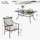 7-Piece Patio Dining Set with Rectangle Table & 6 Fashionable Dining Chairs