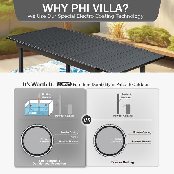 6-8 Person Extenable Outdoor Dining Table