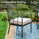 Streamline Steel Fixed Chairs for Outdoor Dining