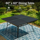 Linea 9-Pcs Patio Dining Set with 60" Square Table