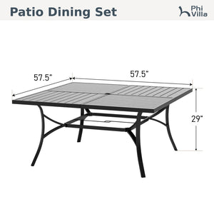9-Piece Patio Textliene Dining Set for Family Reunion PHI VILLA