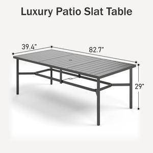 Linea 9-Piece Patio Dining Set with 82" Long Table