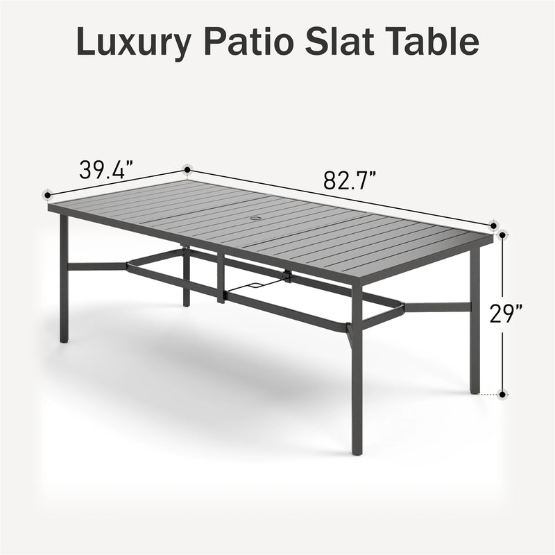 9-Piece Patio Dining Set with Foldable Textilene Chairs Phi Villa