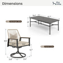 Mirage 9-Pcs Patio Dining Set with Stylish Rattan Rope Chairs & Long Table for 8