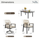 Mirage 9-Pcs Patio Dining Set with Stylish Rattan Rope Chairs & Long Table for 8