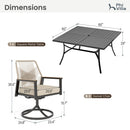 Mirage 9-Piece Patio Dining Set with Stylish Rattan Rope Chairs and Square Table for 8-Phi Villa