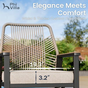 Phi Villa Mirage 7-Pcs. Rope-art High Bar Stools