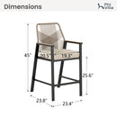 Phi Villa Mirage Rope-art High Bar Stools for Outdoor Pub