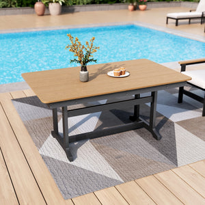 Tranquil 6-Seater HDPE Outdoor Dining Table