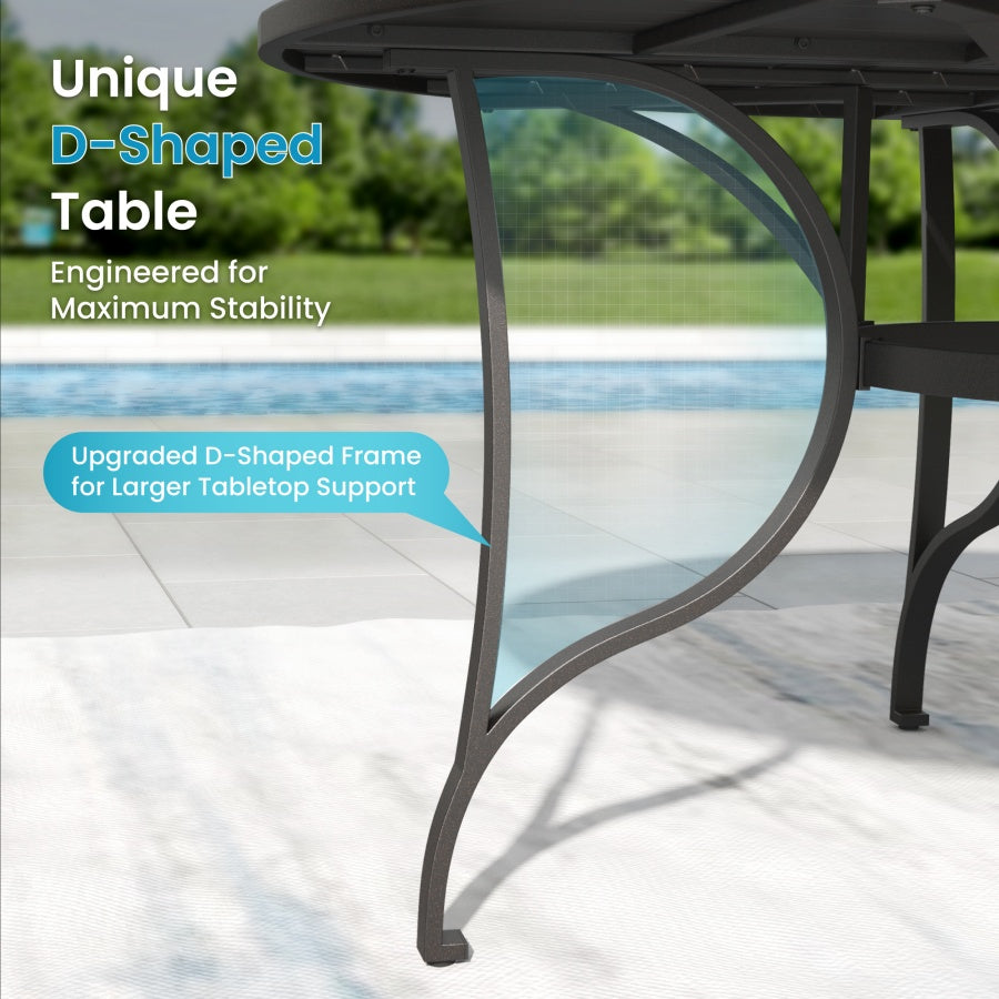 Enlarged 67" Round Outdoor Dining Table