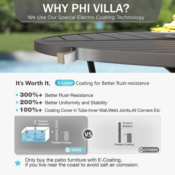 Mirage 5/7/9-Piece Patio Dining Set with Patterned Round Table & Stylish Rattan Rope Chairs-Phi Villa