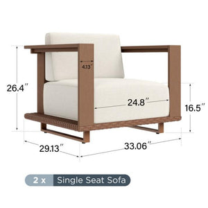 2-Piece Hdpe Chairs for Solana Sofa Set