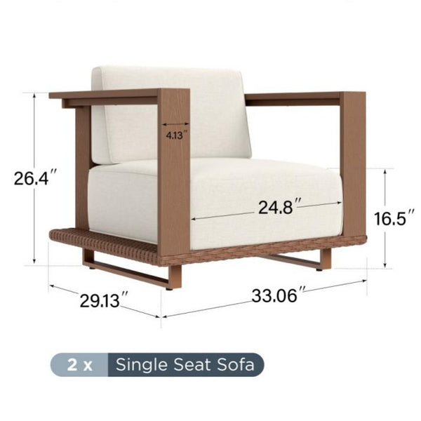 2-Piece Hdpe Chairs for Solana Sofa Set